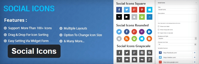 Social Icons Essential WordPress Plugins