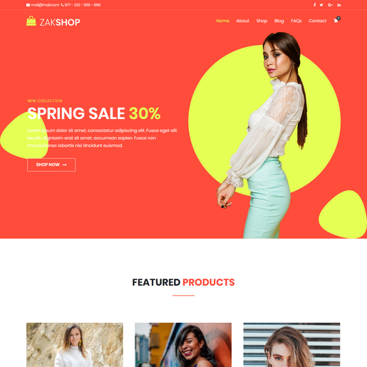 Zakra Shop V2 Free WordPress Theme