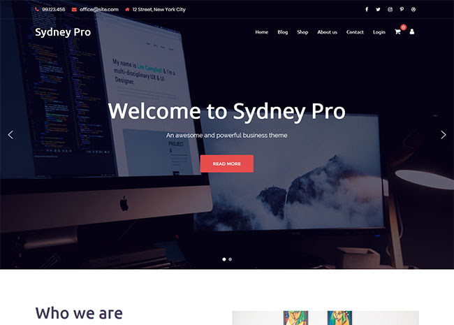 Sydney-Pro-fast-loading-wordpress-business-theme