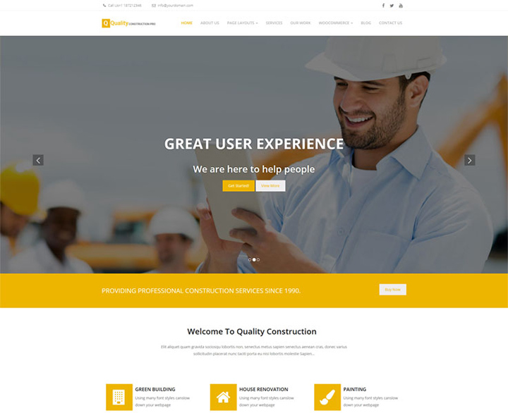 quality construct best wordpress theme