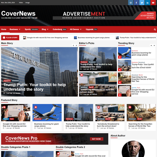CoverNews Free Professional WordPress Themes