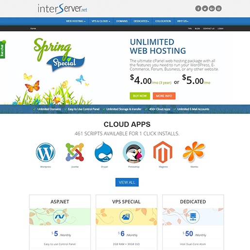InterServer Affordable Unlimited Web Hosting Cloud VPS and Dedicated Servers