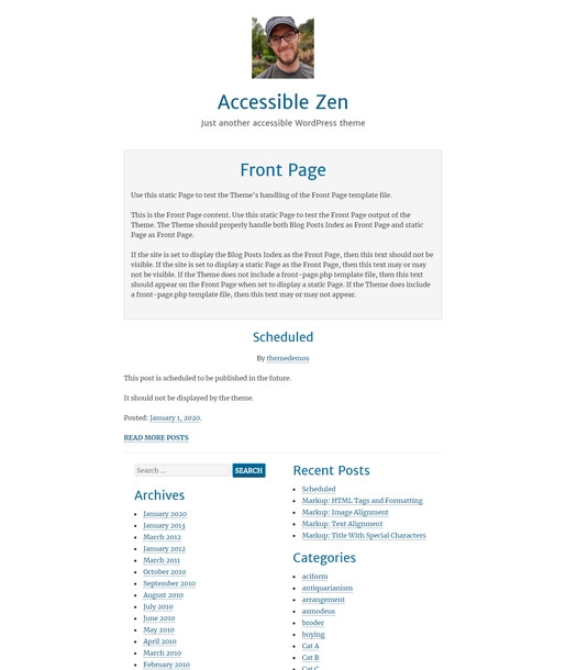 Accessible Zen WordPress Theme-Best Accessibility WordPress Theme