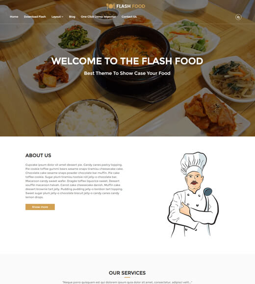 Flash WordPress Restaurant Theme Free