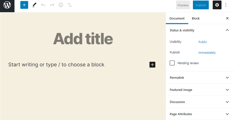 WordPress Block Editor