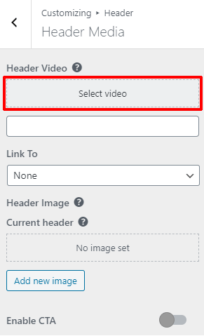 Select Video Option