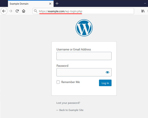 WordPress Login Page