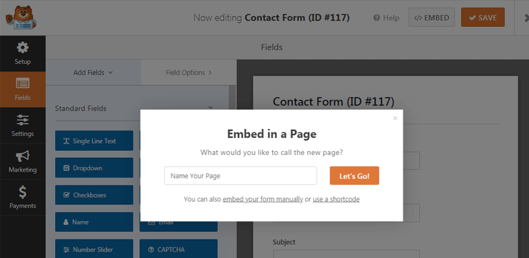 Adding Form Using Embed Wizard WPForms vs Everest Forms