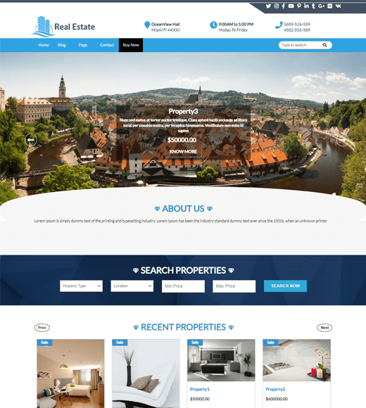 Construction Realestate Free Real Estate Website Template