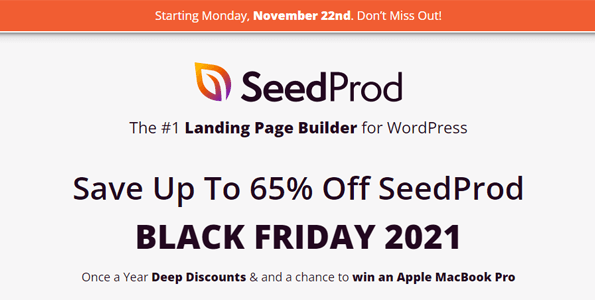 SeedProd WordPress Black Friday Deals