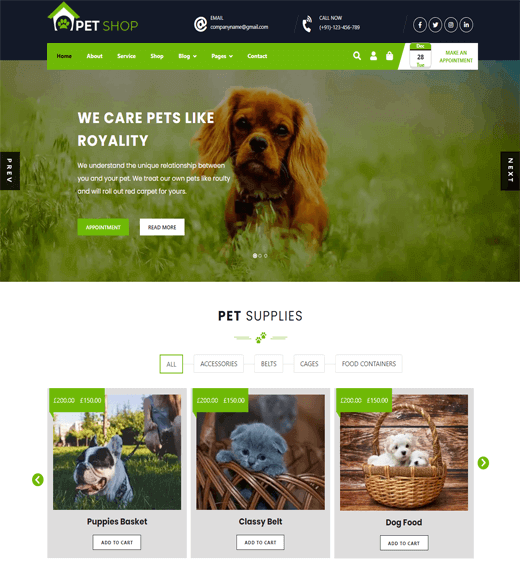Pet Animal Store Free WordPress Animal Theme