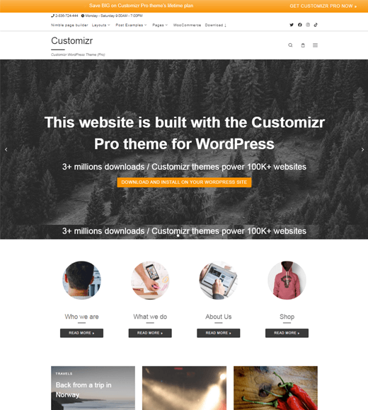 Customizr Best Free Responsive WordPress Theme with Slider