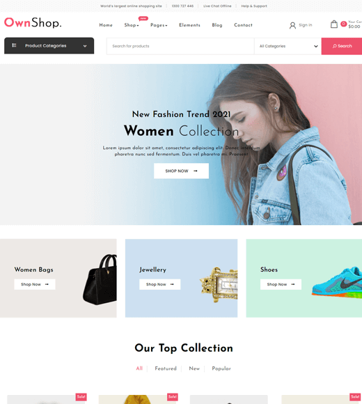 45+ Best Free WooCommerce Themes for Online Shops in 2023