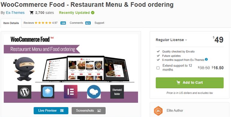 WooCommerce Food Restaurant Menu and Food Ordering Best Premium Restaurant Menu Plugin