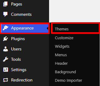 Navigate Appearance Themes