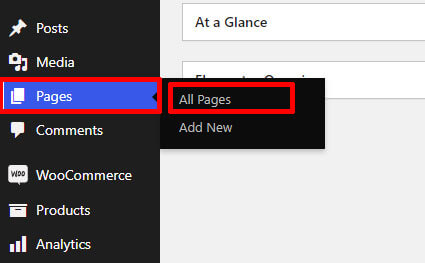 Navigate to Pages and Open All Pages