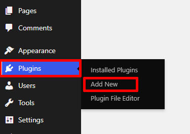 Navigate Plugins and Click on Add New