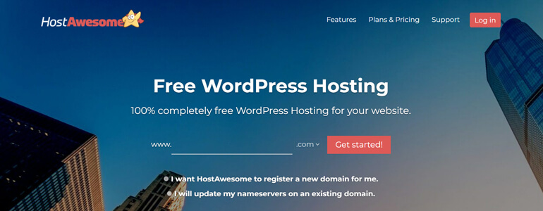 HostAwesome Free WordPress Website Hosting