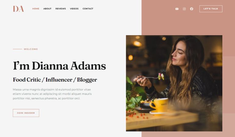 Astra Best WordPress Theme for Food Blog