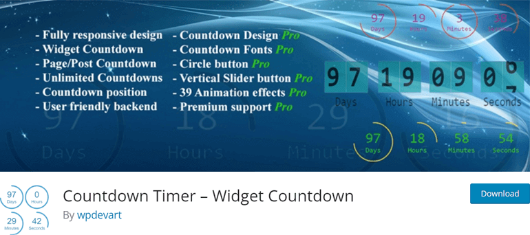 Countdown Timer Widget Countdown - A Timer Plugin