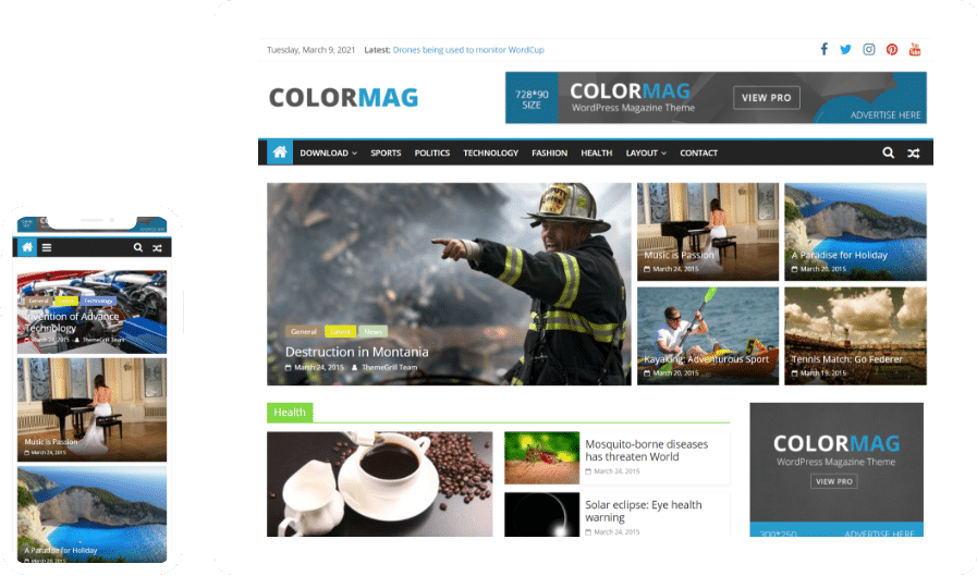 ColorMag - #1 Magazine Style WordPress Theme - 100,000+ Users