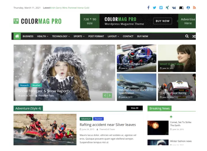 colormag pro theme featured posts styles